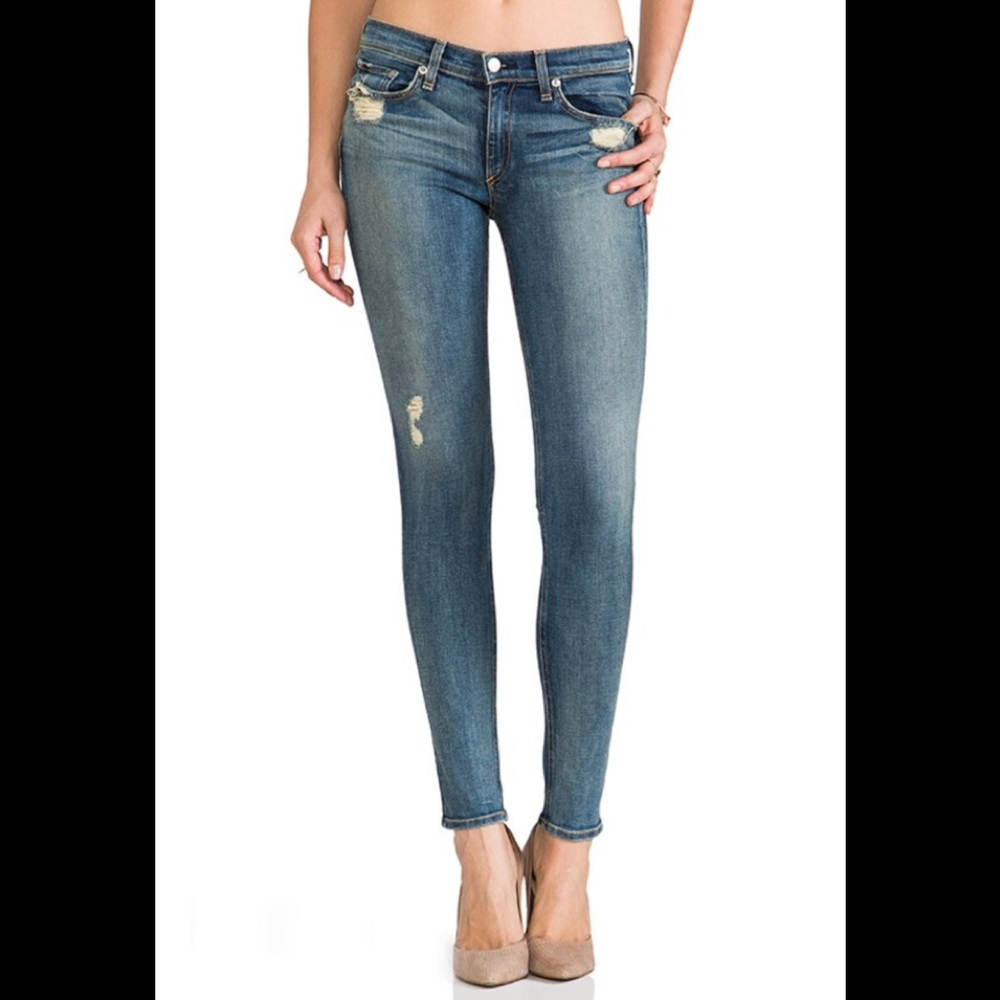 Rag & Bone The Skinny in Destroyed Pockets